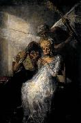 Francisco de goya y Lucientes Les Vieilles or Time and the Old Women oil painting on canvas